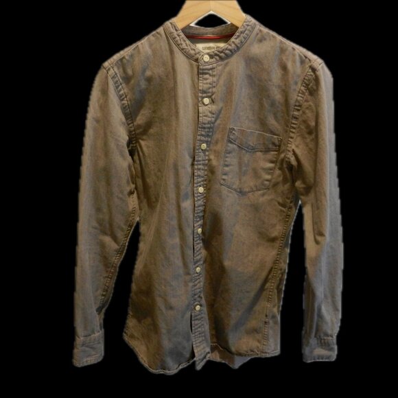 Goodthreads | Gray | Banded Collar | Button Down | Front Pocket | Size S | Slim - Picture 1 of 2